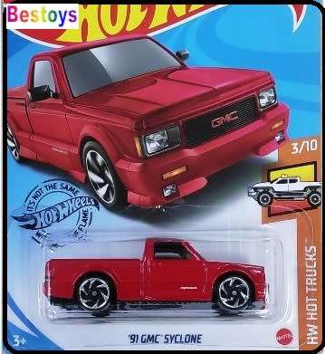 Hotwheels Hot Wheels Diecast Model Car 2020 150 / 250 GMC Cyclone Pickup 1991 Hot Trucks 1/64 scale