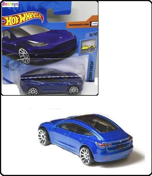 Hotwheels Hot Wheels Diecast Model Car 2020 112 / 250 Tesla Model 3 1/64 scale new in pack