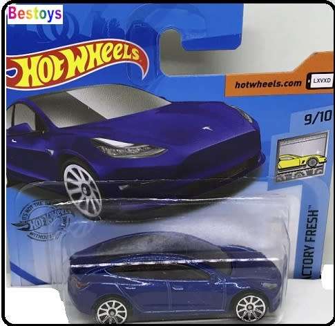Hotwheels Hot Wheels Diecast Model Car 2020 112 / 250 Tesla Model 3 1/64 scale new in pack