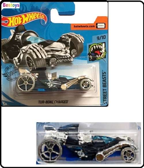 Hotwheels Hot Wheels Diecast Model Car 2020 127 / 250 Tur-Bone Charged Street Beasts 1/64 scale new