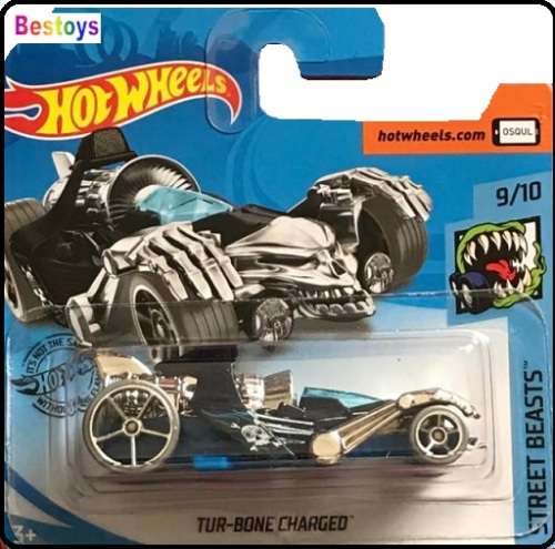 Hotwheels Hot Wheels Diecast Model Car 2020 127 / 250 Tur-Bone Charged Street Beasts 1/64 scale new