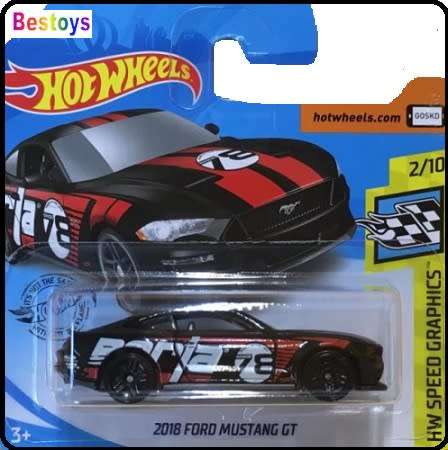 Hotwheels Hot Wheels Diecast Model Car 2020 92 / 250 Ford Mustang GT 2018 "Borla" Speed Graphics1/64