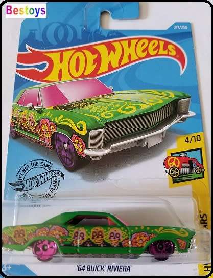 Hotwheels Hot Wheels Diecast Model Car 2018 217/250  Buick Riviera 1964 Art Cars 1/64 scale