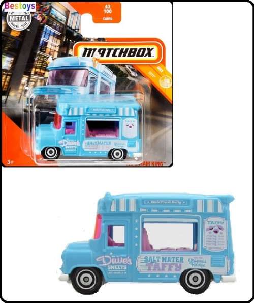 Matchbox Diecast Model Car 2020 43 / 100 Ice Cream King Snack Van City 1/64 scale new in pack