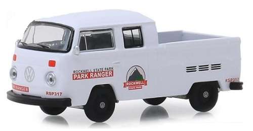 Greenlight Diecast Model Car Norman Rockwell VW Volkswagen Kombi T 2 T2 Double Cab Pickup 1972 "Park