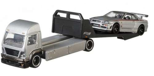 Hotwheels Hot Wheels Diecast Model Car Culture Team Transport Nissan Skyline Gt-R R34 & Aero Lift Tr
