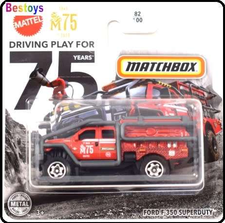 Matchbox Diecast Model Car 2020 82 / 100 Ford F 350 F350 Superduty `Mattel 75 yrs` Anniversary Model