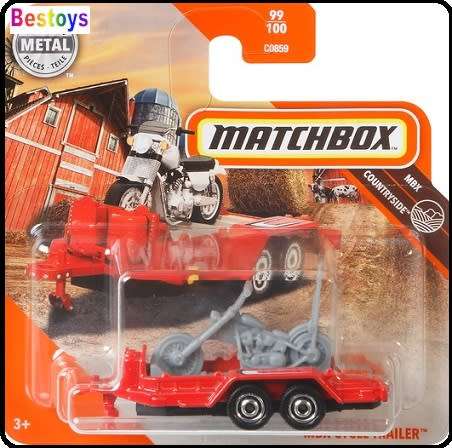 Matchbox Diecast Model 2020 99 / 100 MBX Cycle Motorbike Trailer Countryside 1/64 scale new in pack