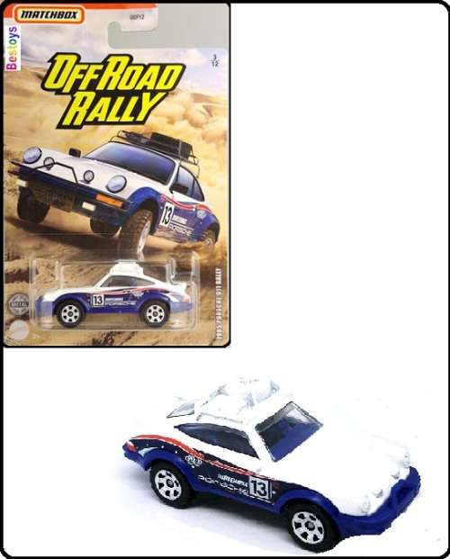 Matchbox Diecast Model Car Offroad Rally Porsche 911 1985 No 13 1/64 scale new in pack