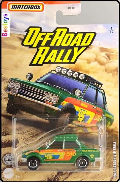 Matchbox Diecast Model Car Offroad Rally Datsun 510 1970 No 45 1/64 scale new in pack