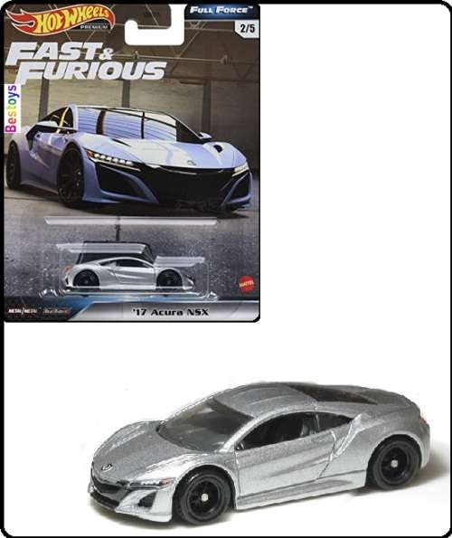 Hot Wheels Hotwheels Diecast Model Car Set Fast & Furious Movie Film TV Honda Acura NSX 2017 1/64 sc