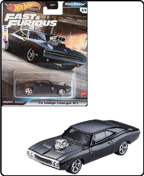 Hot Wheels Hotwheels Diecast Model Car Set Fast & Furious Movie Film TV Dodge Charger RT 1970 Dom