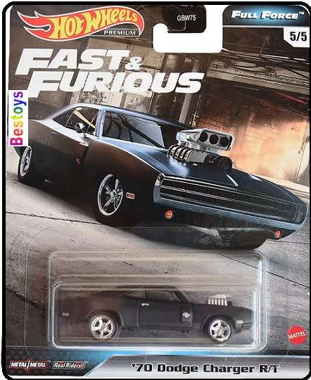 Hot Wheels Hotwheels Diecast Model Car Set Fast & Furious Movie Film TV Dodge Charger RT 1970 Dom