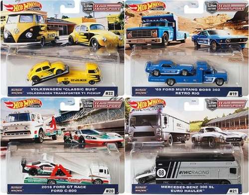 Hotwheels Hot Wheels Diecast Model Car Culture Team Transport VW Classic Bug Beetle + T 1 T1 Pickup