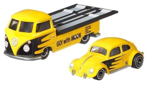 Hotwheels Hot Wheels Diecast Model Car Culture Team Transport VW Classic Bug Beetle + T 1 T1 Pickup