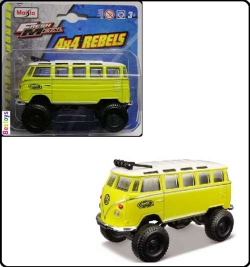 Maisto Diecast Model Car 4x4 Rebels VW Volkswagen Samba Bus 1/36 scale