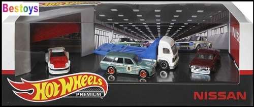 Hotwheels Hot Wheels Diecast Model Car Premium Set Nissan Fairlady Laurel datsun 510 Wagon Aero Truc
