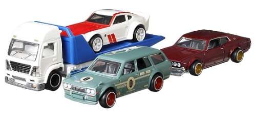 Hotwheels Hot Wheels Diecast Model Car Premium Set Nissan Fairlady Laurel datsun 510 Wagon Aero Truc