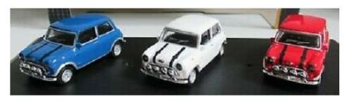 Cararama Hongwell Diecast Model Car 3 pce set Mini Cooper Racing 1/72 OO railway scale new in pack