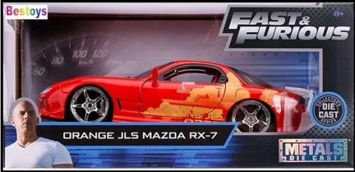 JADA Diecast Model Car Mazda RX 7 RX7 Julius Fast & Furious Movie Film TV 1/24 scale new