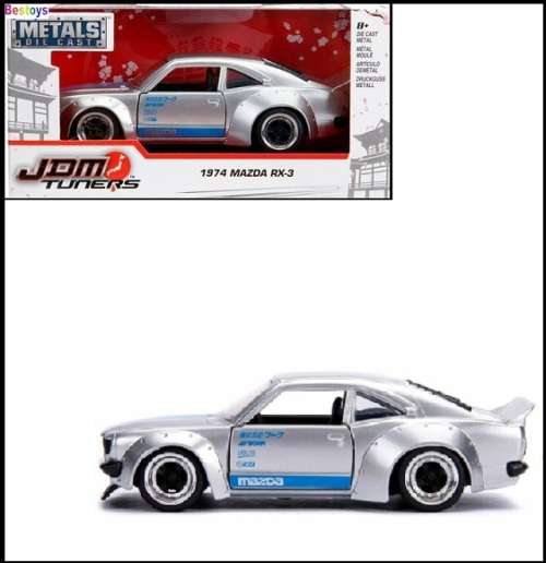JADA Diecast Model Car Japan JDM Tuners 30957 Mazda RX 3 RX3 1974 1/32 scale new in pack