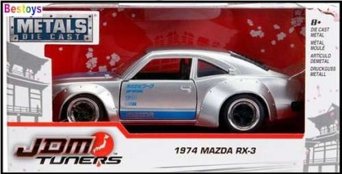 JADA Diecast Model Car Japan JDM Tuners 30957 Mazda RX 3 RX3 1974 1/32 scale new in pack