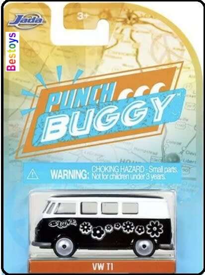 JADA Diecast Model Car Punch Buggy Slug Bug VW Volkswagen Kombi T 1 T1 Bus 1/64 scale new in pack