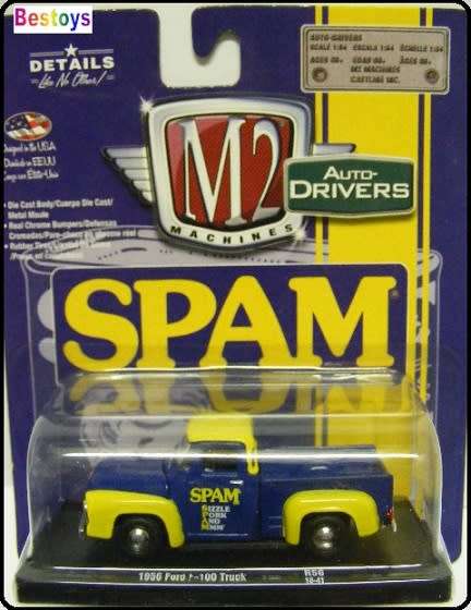 Castline M2 Diecast Model Car Drivers Ford F 100 F100 Pickup 1956 "SPAM" 1/64 scale new in pack