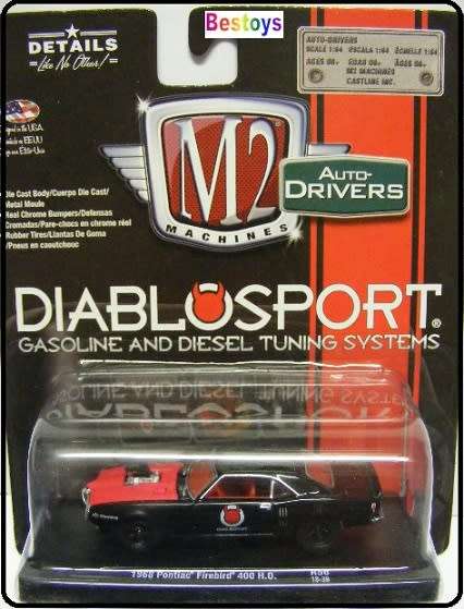 Castline M2 Diecast Model Car Drivers Pontiac Firebird 400 HO 1968 "Diablosport" 1/64 scale new