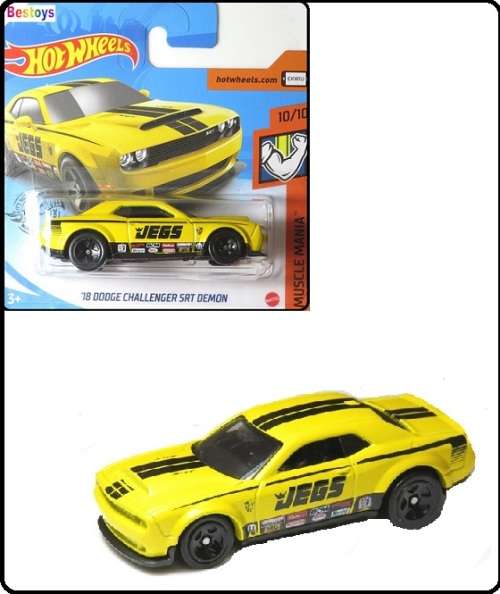 Hotwheels Hot Wheels Diecast Model Car 2020 234 / 250 Dodge Challenger SRT Demon 2018 "JEGS" Muscle