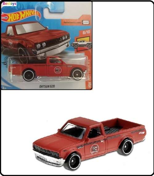 Hotwheels Hot Wheels Diecast Model Car 2020 182 / 250 Datsun 620 Pickup "JDM" Hot Trucks 1/64 scale