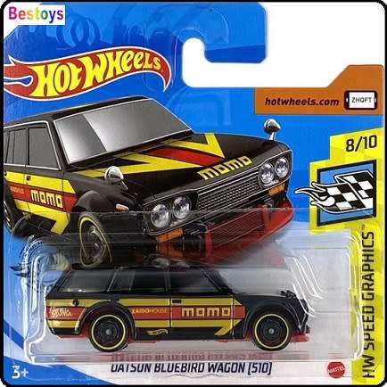 Hotwheels Hot Wheels Diecast Model Car 2020 146 / 250 Datsun 510 Bluebird Stationwagon "Momo" Speed