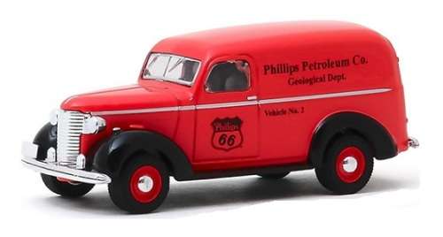 Greenlight Diecast Model Car Running on Empty Chevy Chevrolet Panelvan 1939 "Phillips 66" 1/64 scale