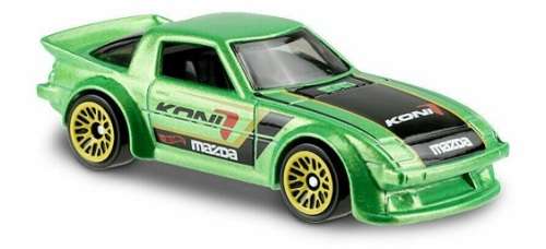 Hotwheels Hot Wheels Diecast Model Car 2019 167 / 250 Mazda RX7 RX 7 `Koni` Speed Graphics 1/64 scal