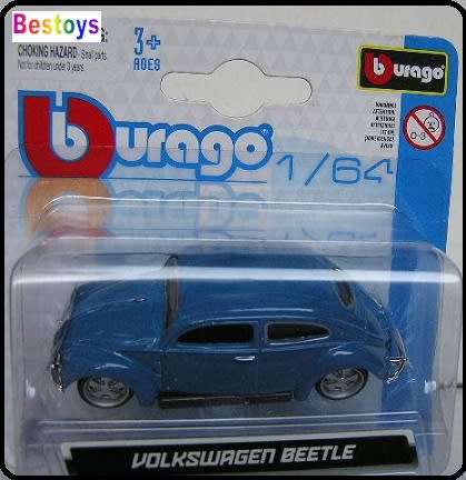 Burago Diecast Model Car VW Volkswagen Beetle 1/64 scale new in pack