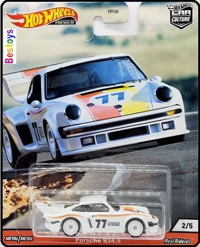 Hotwheels Hot Wheels Diecast Model Car Culture Thrill Climbers Porsche 934.5 No 77 Motorsport 1/64 s