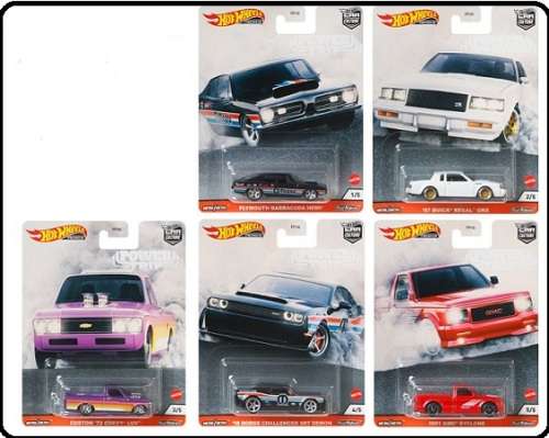 Hotwheels Hot Wheels Diecast Model Car Culture Power Trip Set GMC Syclone Dodge Chevy Plymouth Buick