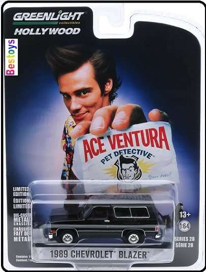 Greenlight Diecast Model Car Hollywood Chevy Chevrolet Blazer 1989 Ace Ventura Movie Film TV 1/64 sc
