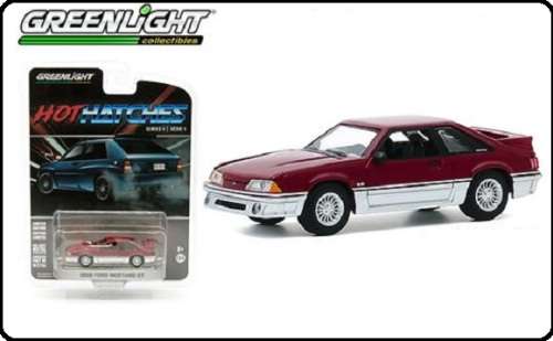Greenlight Diecast Model Car Hot Hatches Ford Mustang GT 1988 1/64 scale new in pack