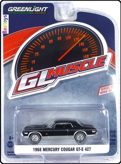 Greenlight Diecast Model Car Muscle Mercury Cougar GT-E 427 1968 1/64 scale new in pack