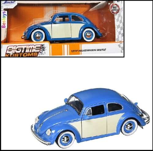 JADA Diecast Model Car Big Time Kustoms 99050 VW Volkswagen Beetle 1959 2 Tone 1/24 scale new in pac