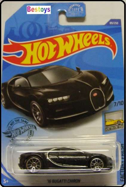 Hotwheels Hot Wheels Diecast Model Car 2020 89 / 250 Bugatti Chiron 2016 1/64 scale new in pack