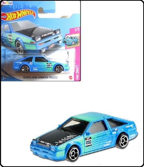Hotwheels Hot Wheels Diecast Model Car 2021 31 / 250 Toyota AE 86 AE86 Sprinter Trueno Drift "Falken