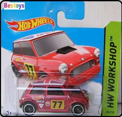 Hotwheels Hot Wheels Diecast Model Car 2014 194 / 250 Mini Cooper Rally Monte Carlo No 77 1/64 scale