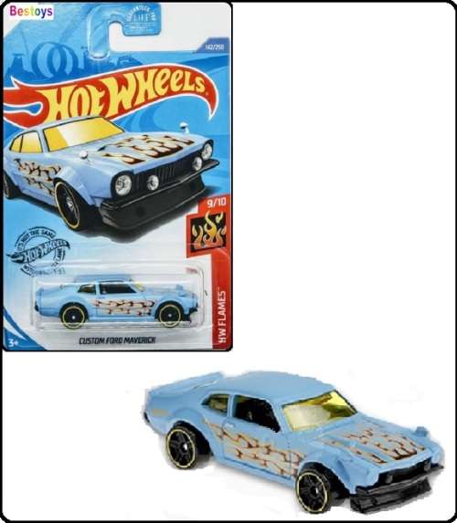 Hotwheels Hot Wheels Diecast Model Car 2020 142 / 250 Ford Maverick Custom Flames 1/64 scale new