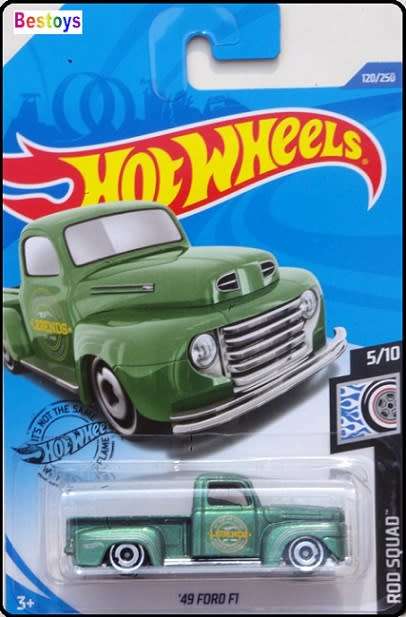 Hotwheels Hot Wheels Diecast Model Car 2020 120 / 250 Ford F 1 F1 Pickup 1949 Rod Squad 1/64 scale
