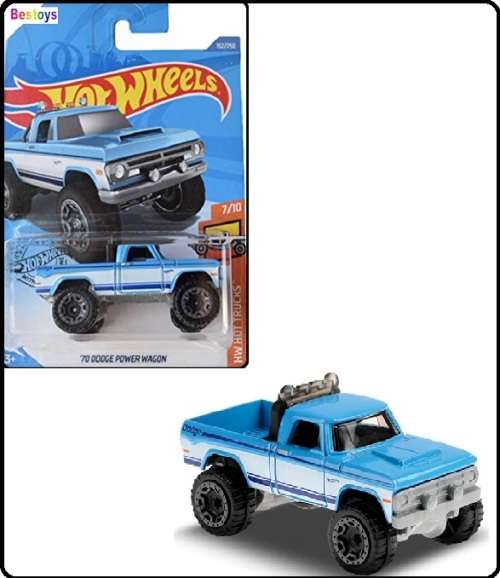 Hotwheels Hot Wheels Diecast Model Car 2020 152 / 250 Dodge Power Wagon 1960 Hot Trucks 1/64 scale
