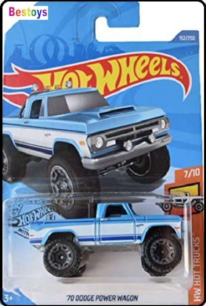 Hotwheels Hot Wheels Diecast Model Car 2020 152 / 250 Dodge Power Wagon 1960 Hot Trucks 1/64 scale
