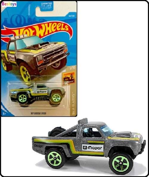 Hotwheels Hot Wheels Diecast Model Car 2020 64 / 250 Dodge D 100 D100 Pickup 1987 "Mopar" Baja Blaze