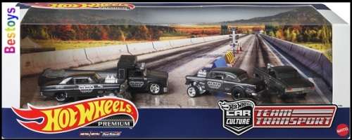 Hotwheels Hot Wheels Diecast Model Car Premium Set Retro Rig Truck Chevy Nova Bel Air Gasser Mercury